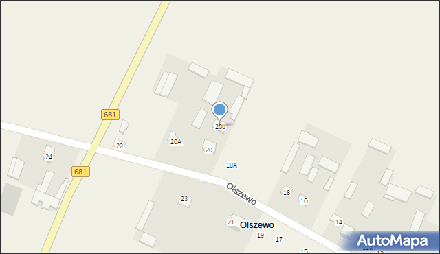 Olszewo, Olszewo, 20b, mapa Olszewo
