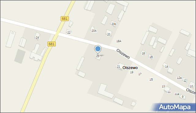 Olszewo, Olszewo, 23, mapa Olszewo