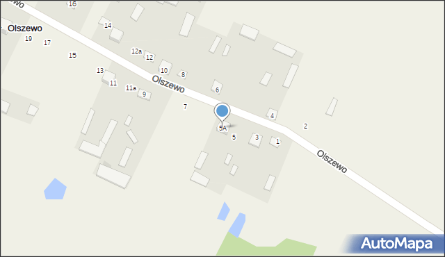 Olszewo, Olszewo, 5A, mapa Olszewo