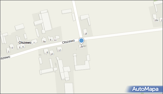 Olszewo, Olszewo, 15, mapa Olszewo