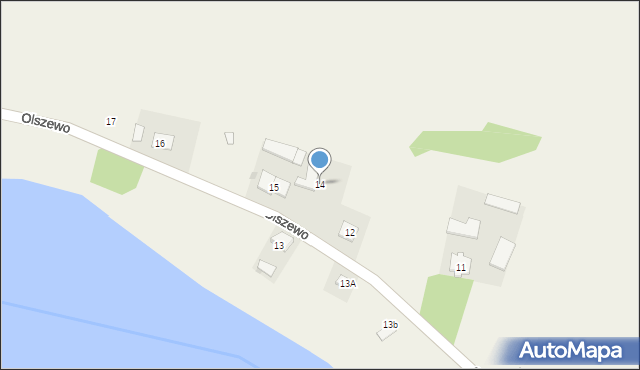 Olszewo, Olszewo, 14, mapa Olszewo