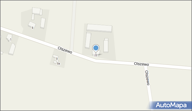 Olszewo, Olszewo, 11, mapa Olszewo