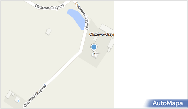 Olszewo-Grzymki, Olszewo-Grzymki, 12, mapa Olszewo-Grzymki
