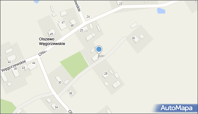 Olszewo Węgorzewskie, Olszewo Węgorzewskie, 27, mapa Olszewo Węgorzewskie