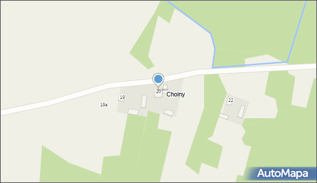 Olszowa Dąbrowa, Olszowa Dąbrowa, 20, mapa Olszowa Dąbrowa