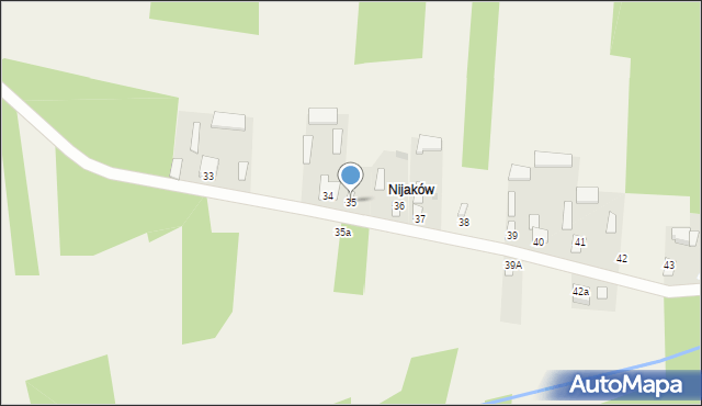 Olszowa Dąbrowa, Olszowa Dąbrowa, 35, mapa Olszowa Dąbrowa