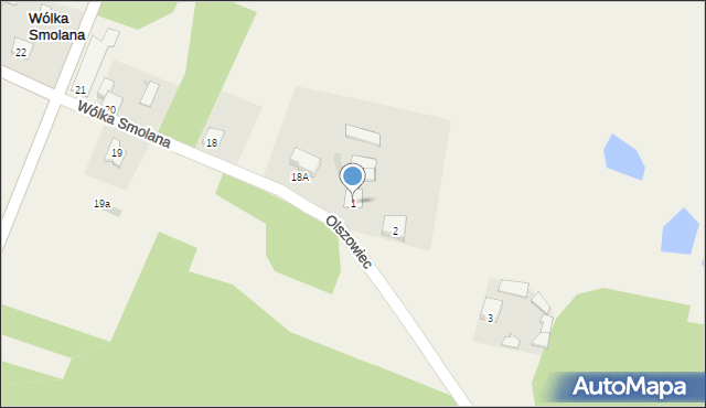 Olszowiec, Olszowiec, 1, mapa Olszowiec