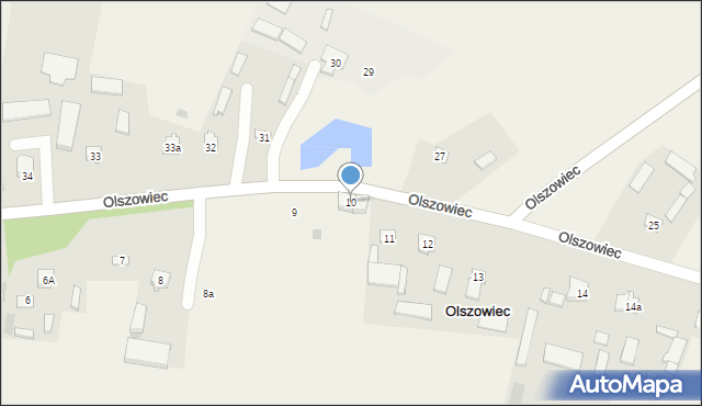 Olszowiec, Olszowiec, 10, mapa Olszowiec