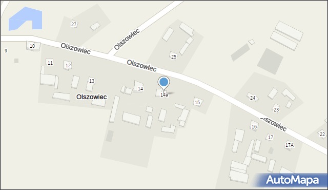 Olszowiec, Olszowiec, 14a, mapa Olszowiec