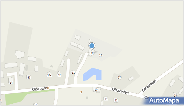 Olszowiec, Olszowiec, 30, mapa Olszowiec