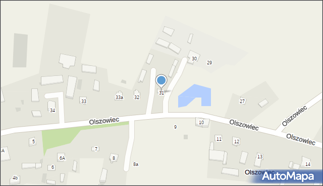 Olszowiec, Olszowiec, 31, mapa Olszowiec