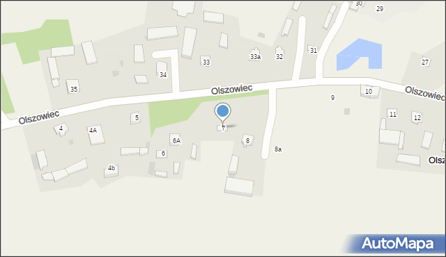 Olszowiec, Olszowiec, 7, mapa Olszowiec