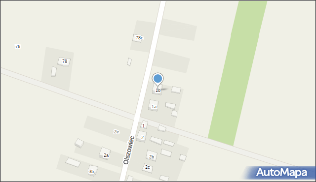 Olszowiec, Olszowiec, 1b, mapa Olszowiec