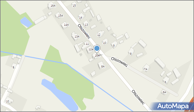 Olszowiec, Olszowiec, 10A, mapa Olszowiec