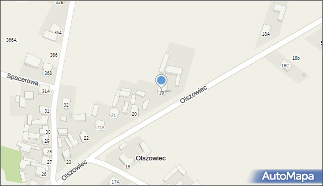 Olszowiec, Olszowiec, 19, mapa Olszowiec