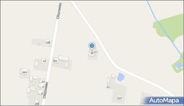 Olszowiec, Olszowiec, 40, mapa Olszowiec