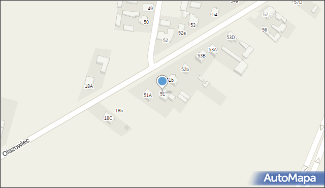 Olszowiec, Olszowiec, 51, mapa Olszowiec