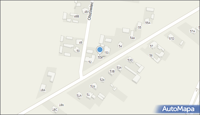 Olszowiec, Olszowiec, 52a, mapa Olszowiec