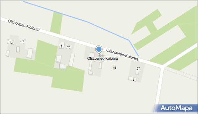 Olszowiec-Kolonia, Olszowiec-Kolonia, 2, mapa Olszowiec-Kolonia