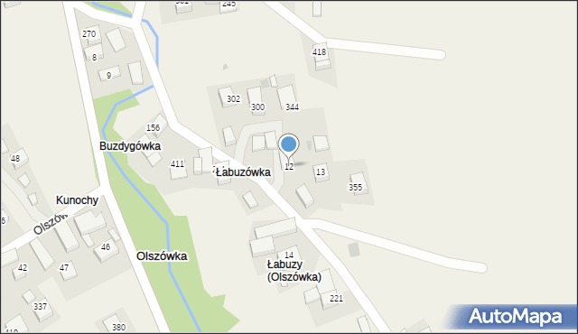 Olszówka, Olszówka, 12, mapa Olszówka