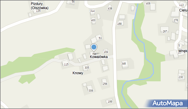 Olszówka, Olszówka, 298, mapa Olszówka