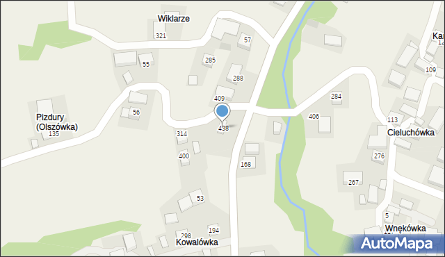 Olszówka, Olszówka, 438, mapa Olszówka