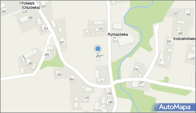 Olszówka, Olszówka, 451, mapa Olszówka