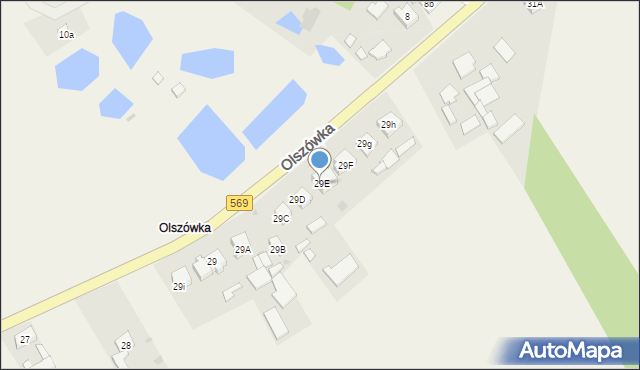 Olszówka, Olszówka, 29E, mapa Olszówka