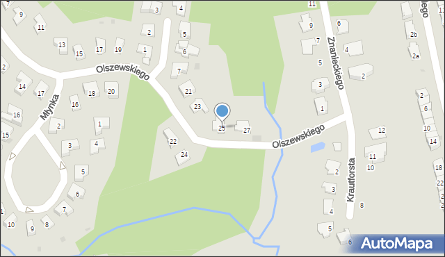 Olsztyn, Olszewskiego Przemysława, 25, mapa Olsztyna