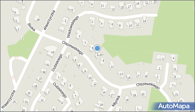 Olsztyn, Olszewskiego Przemysława, 7, mapa Olsztyna