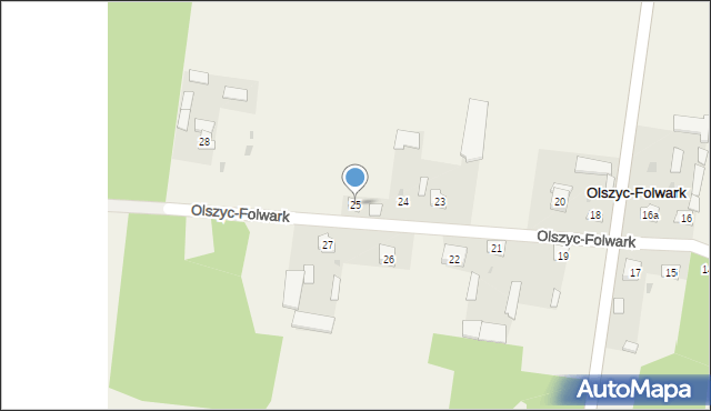 Olszyc-Folwark, Olszyc-Folwark, 25, mapa Olszyc-Folwark