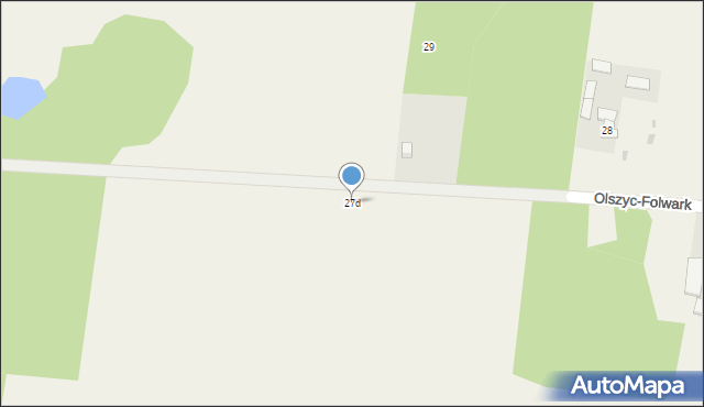 Olszyc-Folwark, Olszyc-Folwark, 27d, mapa Olszyc-Folwark