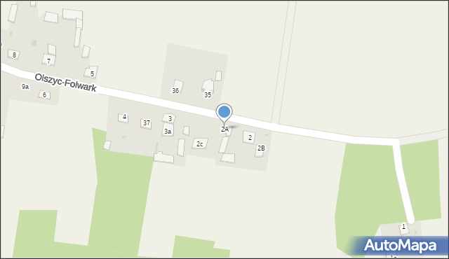 Olszyc-Folwark, Olszyc-Folwark, 2A, mapa Olszyc-Folwark