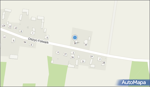 Olszyc-Folwark, Olszyc-Folwark, 36, mapa Olszyc-Folwark