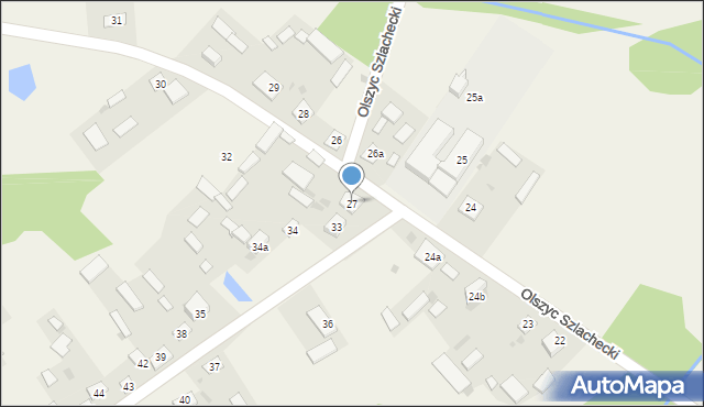 Olszyc Szlachecki, Olszyc Szlachecki, 27, mapa Olszyc Szlachecki
