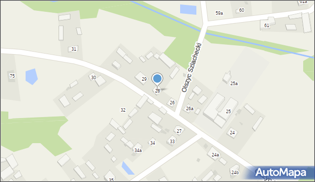 Olszyc Szlachecki, Olszyc Szlachecki, 28, mapa Olszyc Szlachecki