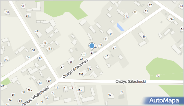 Olszyc Szlachecki, Olszyc Szlachecki, 43, mapa Olszyc Szlachecki