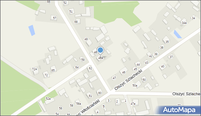 Olszyc Szlachecki, Olszyc Szlachecki, 48a, mapa Olszyc Szlachecki