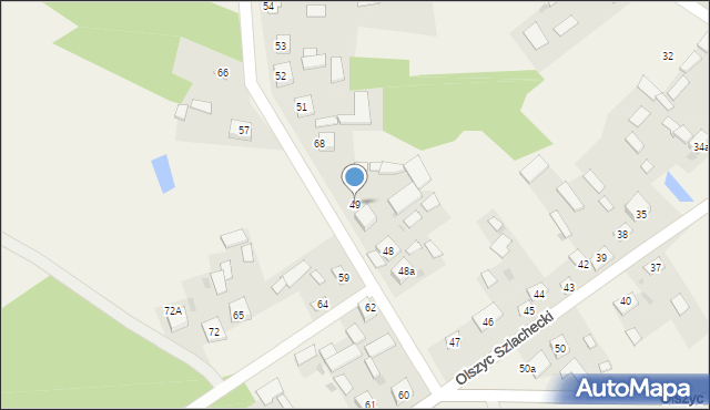 Olszyc Szlachecki, Olszyc Szlachecki, 49, mapa Olszyc Szlachecki