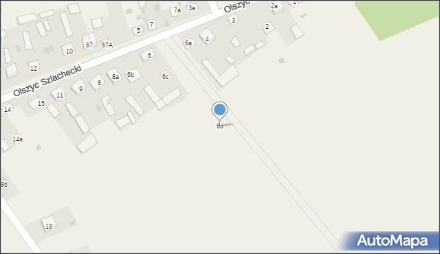 Olszyc Szlachecki, Olszyc Szlachecki, 6d, mapa Olszyc Szlachecki