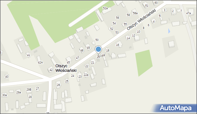 Olszyc Włościański, Olszyc Włościański, 20, mapa Olszyc Włościański