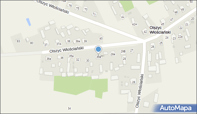 Olszyc Włościański, Olszyc Włościański, 30a, mapa Olszyc Włościański