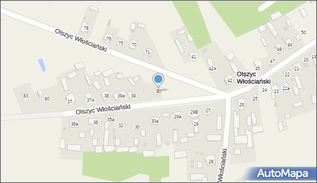 Olszyc Włościański, Olszyc Włościański, 40, mapa Olszyc Włościański