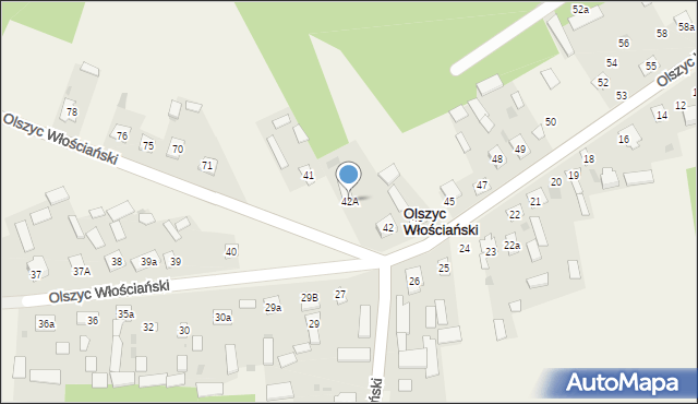 Olszyc Włościański, Olszyc Włościański, 42A, mapa Olszyc Włościański