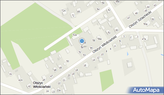 Olszyc Włościański, Olszyc Włościański, 54, mapa Olszyc Włościański