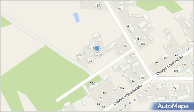 Olszyc Włościański, Olszyc Włościański, 65, mapa Olszyc Włościański