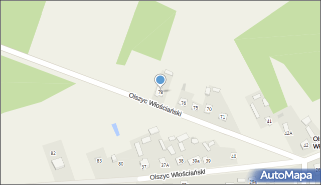 Olszyc Włościański, Olszyc Włościański, 78, mapa Olszyc Włościański