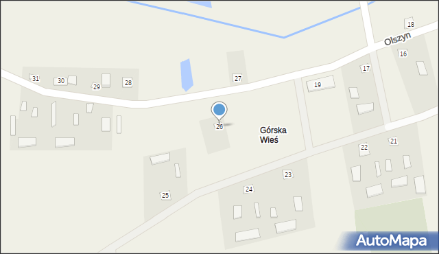 Olszyn, Olszyn, 26, mapa Olszyn