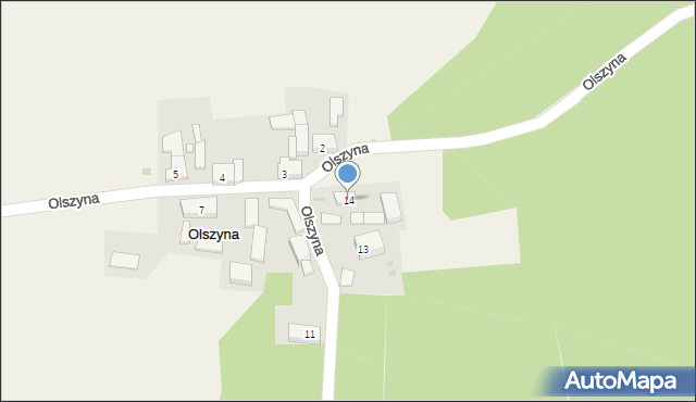 Olszyna, Olszyna, 14, mapa Olszyna