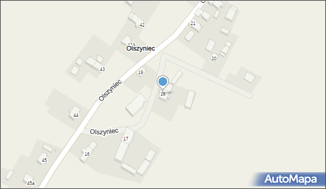 Olszyniec, Olszyniec, 18, mapa Olszyniec